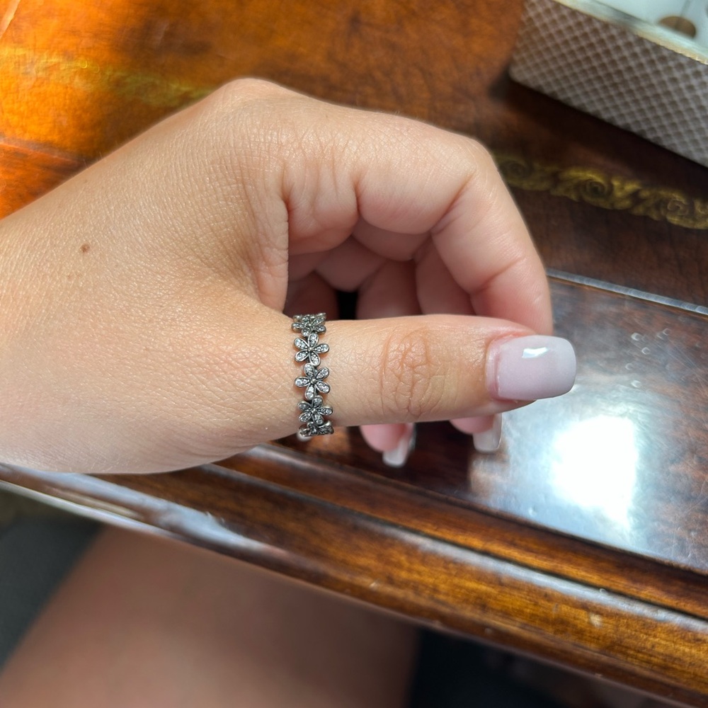 Pandora Silver Woven Band Ring